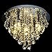 5-Lights Classic Flush Mount Crystal Chandelier Art Decor Ceiling Fixture of Ella Fashion
