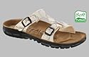 Alpro Slipper ''P 100'' aus Birko-Flor in break flower cream mit schmalem Fussbett