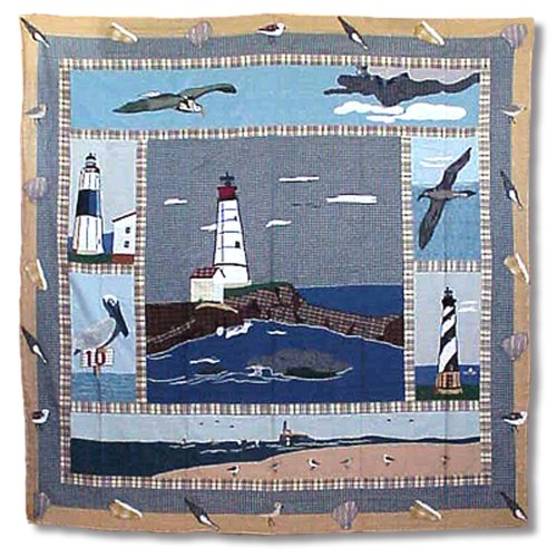Patch Magic 72-Inch by 72-Inch Lighthouse By Bay Shower Curtain Patch Magic 72-Inch by 72-Inch Lighthouse By Bay Shower Curtain