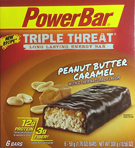 PowerBar Triple Threat Long Lasting Energy Bar, Peanut Butter Caramel, 6 - 50g (1.76 ounce) bars PowerBar Triple Threat Long Lasting Energy Bar, Peanut Butter Caramel, 6 - 50g (1.76 ounce) bars