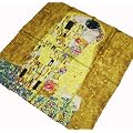 Prettystern -90cm Kunstdruck Jungendstil Malerei Seidentuch - Gustav Klimt - der Kuss (overall)