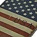 ZLYC Vintage Novelty PU Leather Travel Wallet Passport Holder Case Waterproof Cover, US National Flag