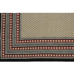 Flat Bed Sheet Cotton Block Print Home Decoration Twin Size (bssht655)