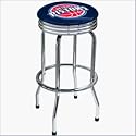 On The Edge Marketing Barstool Single Foot Ring With Swivel - Pistons - Blue