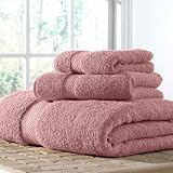 BrylaneHome Soft Indulgence 3-Pc Towel Set (ENGLISH ROSE,0)