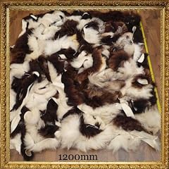 Lammfell Schaffell Reste Fellreste Wolle Leder F�llmaterial weiss+braun ca.2kg