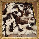 Lammfell Schaffell Reste Fellreste Wolle Leder F�llmaterial weiss+braun ca.2kg