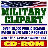 Military Clipart - Updated Collection of Public Domain Images of the Army, Navy, Air Force, Marines, Coast Guard - Weapons, Insignia, Maps, People, More (CD-ROM)