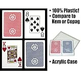 GEMACO 100% Plastic Classic Jumbo Poker 2 Deck Setup