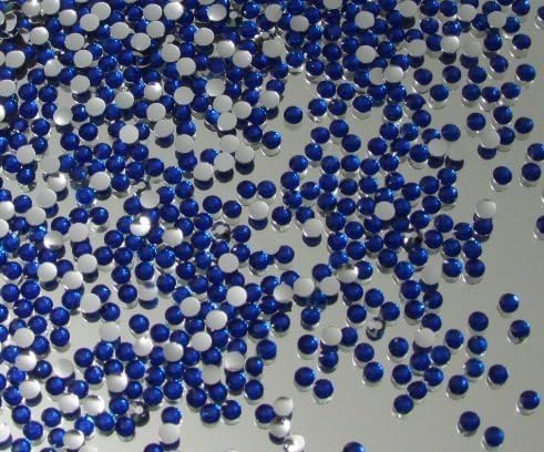 2,500pcs Flatback Resin Rhinestones Round 2mm Perfect for Nails Art - Royal Blue By Pixiheart by Pixiheart