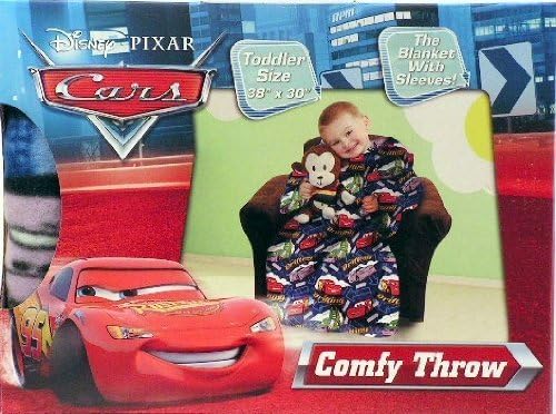 Disney Cars Comfy Throw Blanket with Sleeves ~ Toddler Size ~ Lightning Mcqueen by Classy Joint