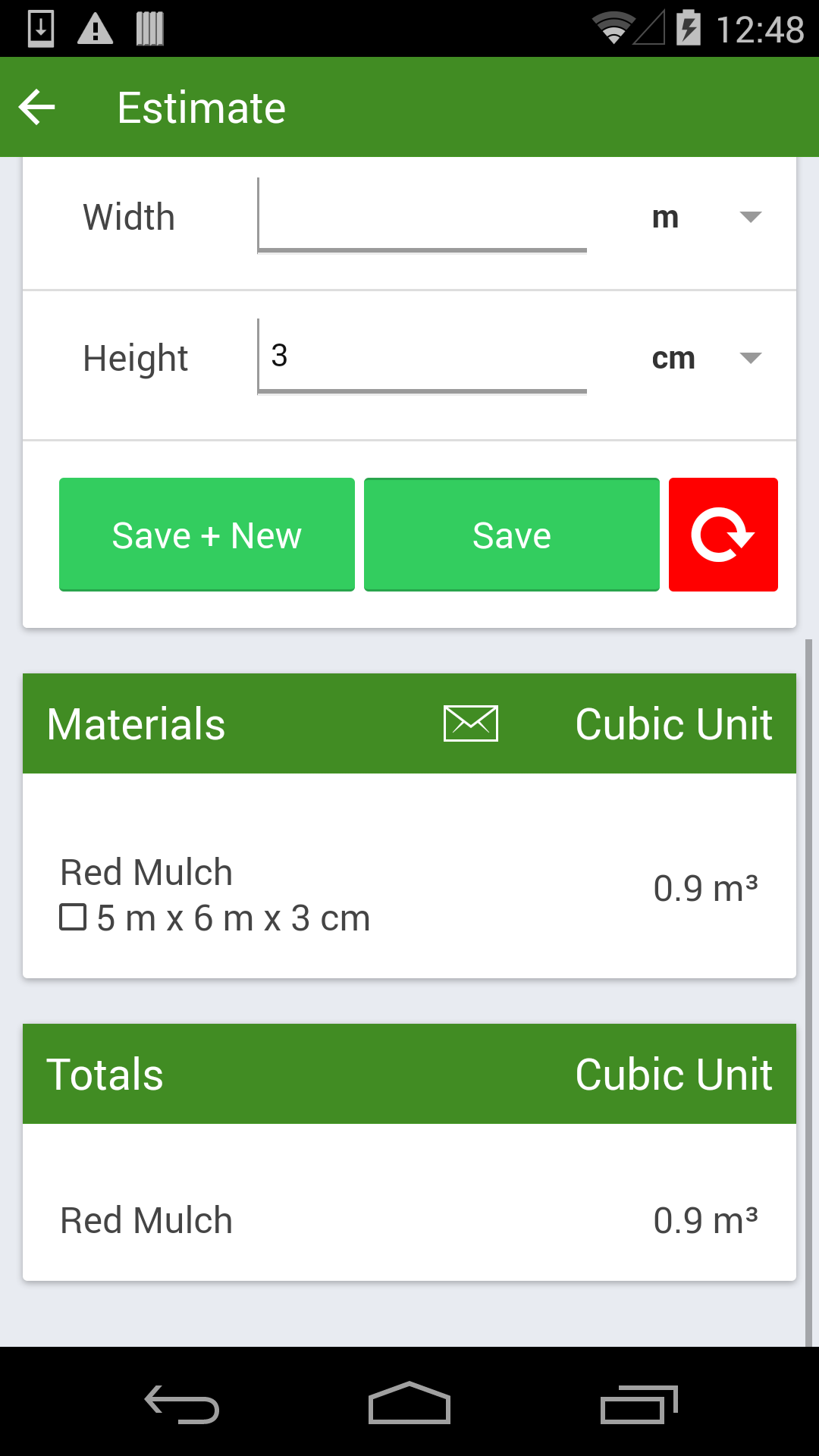 Mulch Calculator Appstore for Android