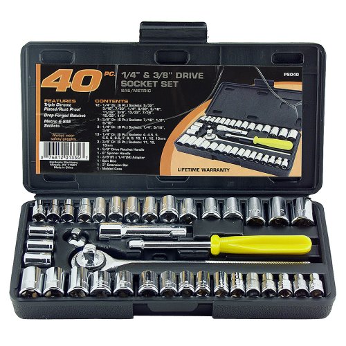 Great Neck PSO40 40 Piece 1/4-Inch and 3/8-Inch Drive Socket Set