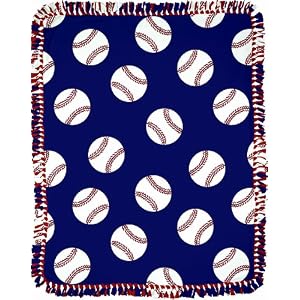 Daisy-Kingdom-No-Sew-Microfleece-Throw-Kit-Baseball