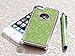 Pandamimi Deluxe Light Green Diamond Rhinestone Glitter Bling Chrome Hard Case Cover for Apple iPhone 5 5G + Screen Protector + Stylus