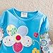 VIKITA Girls Cotton Flower Long Sleeve Casual Dress F5061BLUE 5-6 Years
