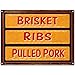 Retro Planet BBQ Brisket Ribs Pulled Pork Barbecue Kitchen Sign 16 x 12