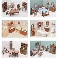 Greenleaf Doll Houses 6 Room Furniture Set (assembly required)