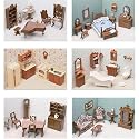 Greenleaf Doll Houses 6 Room Furniture Set (assembly required)