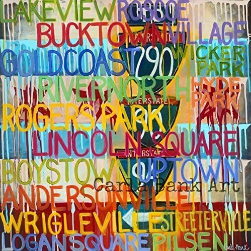 Chicago neighborhoods original painting by Carla Bank