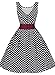 Miusol Women's Cut Out Vintage Polka Dot Optical Illusion Bridesmaid Swing Dress