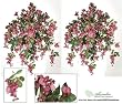 TWO 3' Artificial Wisteria Hanging Flower Bushes, with No Pot,