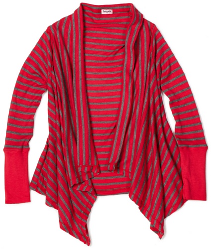 Splendid Girls 7-16 Granite Stripe Thermal Wrap T-Shirt, Pink Sparkle, 14