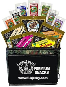 Buffalo Bills 12-Piece Beef Jerky Sampler Camo 6-Pack Gift Cooler (12 assorted 1.5oz jerky packs)