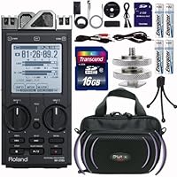 Roland R26 Portable 6 Track Audio Field Recorder Stereo Case Bundle