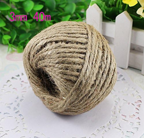 Natural Jute Twine Cord Decorative for gift packing photo wall Handmade making 1roll/lot (3mm 40m)