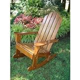 Wooden Patio Adirondack Rocker Color: Oak
