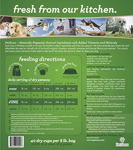 PetSana Grain Free Dehydrated Turkey Feast Dog Food 8lbs