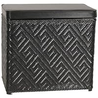 Athena Bench Hamper Color: Black