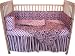 Tadpoles Damask 4-Piece Crib Set, Pink/Brown