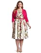 Jessica Howard Womens Plus-Size Bouquet Belted Dress