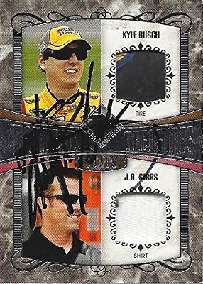 AUTOGRAPHED Kyle Busch 2012 Press Pass Total Memorabilia TANDEM TREASURES (Dual Relic) Race-Used Tire & Shirt NASCAR Signed Collectible Trading Card with COA (#59 of only 99 produced!)