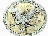 By Navajo Artist Allen Chee: Beautiful Navajo! Gold Filled & Eagle Men's or Women's Belt Buckle