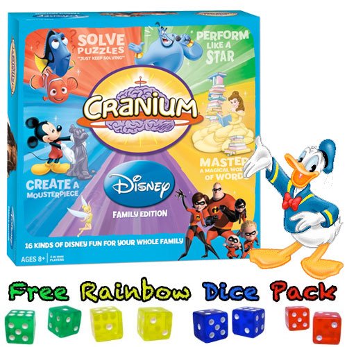 619pSE7cgKL Disney Cranium Board Game w/ Free Rainbow Dice Pack