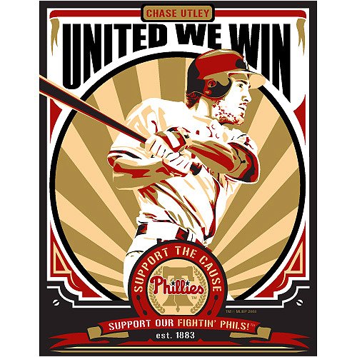 Buy Sports Propaganda Philadelphia Phillies Chase Utley Limited Edition Screen-Print by MLB_ Sports Propaganda LLC 26254
