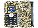 Leopard Gold Bling Rhinestone Faceplate Diamond Crystal Hard Skin Case Cove ....