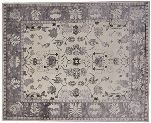 New Oushak Hand Knotted Wool Area Rug From India 8' X 9' 10"