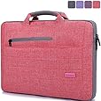 Brinch Multi-functional Suit Fabric Portable Laptop Carrying Bag for 15-15.6 Inch Laptop / Tablet / Macbook / Notebook - Light Pink