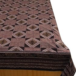 Cotton Bedcover Wood Block Print Country Furnishings (bscov377)