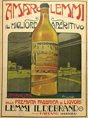 ADVERT AMARO APERITIVO LIQUOR DRINK LEMMI ILDEBRAND ART PRINT POSTER BB6586