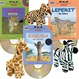 African Wildlife Foundation KIDS! Collection - Leperit the Zebra (BK, CD, Plush Beany)