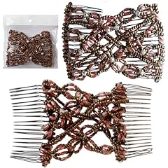 1 St�ck Haarspange braun (1) mit Perlen Haarschmuck Haarklammer Haarklemme Haarkamm ( Trendhaarschmuck ) 1111
