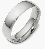 6mm Tiffany Platinum Comfort Fit Wedding Band Ring