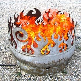 30 Inch Beach Burner Portable Bonfire Handcrafted Steel Firepit by Fire Pits