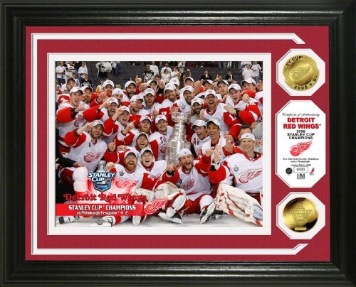Buy Detroit Red Wings Stanley Cup Champions Celebration Photomint w  2 24KT Gold Coins by No manufacturer