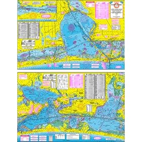Laminated Topo Map of Upper Laguna Madre - With GPS Hotspots